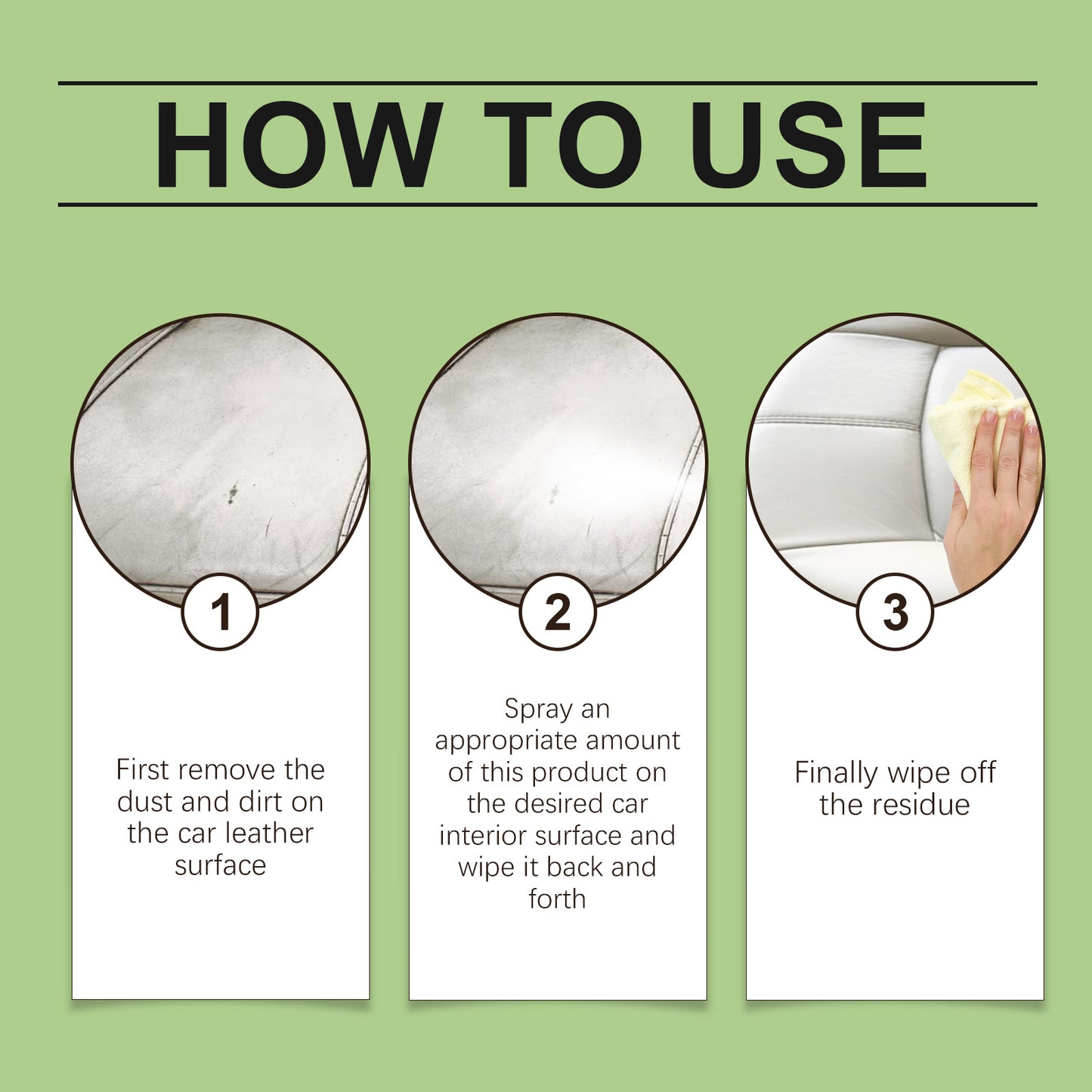 Car Leather Reconditioning Spray, Clean And Decontaminate Bright Car Interior Repair Maintenance Care Spray