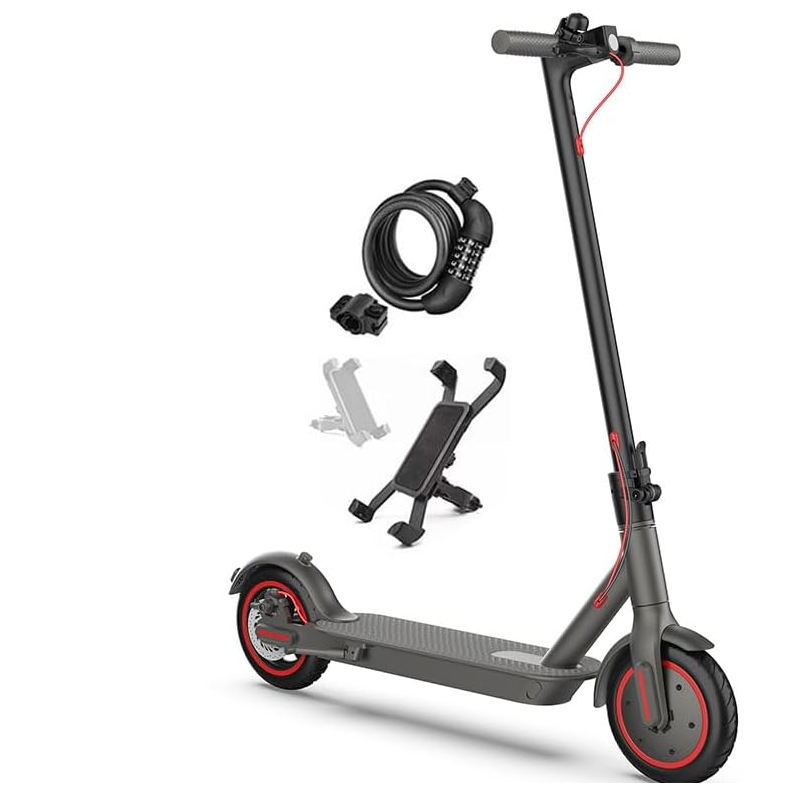 portable folding electric scooter. 8.5 inches in 10Ah 350W Electric range 25-35km load 120kg climb 15-20 LED lighting application port with lock and mobile phone bracket