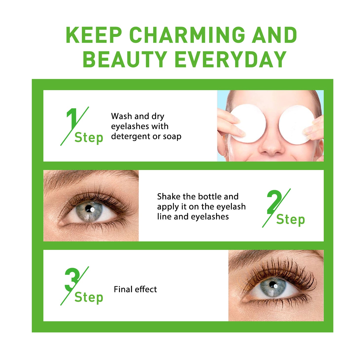 West&Month Castor Oil Mascara Mild And Easy Makeup Natural Curling Black Beautiful Non-Trace Essential Oil