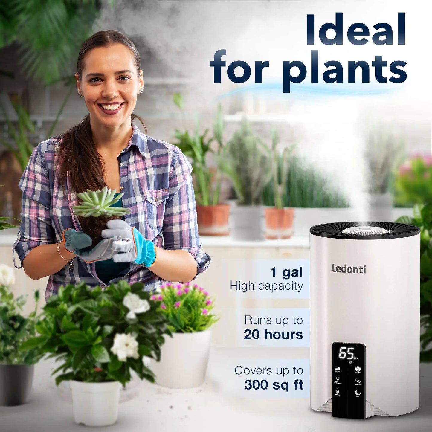 WiFi Control Humidifiers for Bedroom Dual Mist (Cool & Warm) ! Humidifier 4L