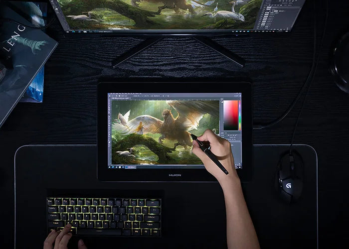 Huion Kamvas Pro 16 4K Series Graphics Tablet 15.6 Inch Screen Monitor UHD Resolution Professional Artists Display 88%/105% NTSC