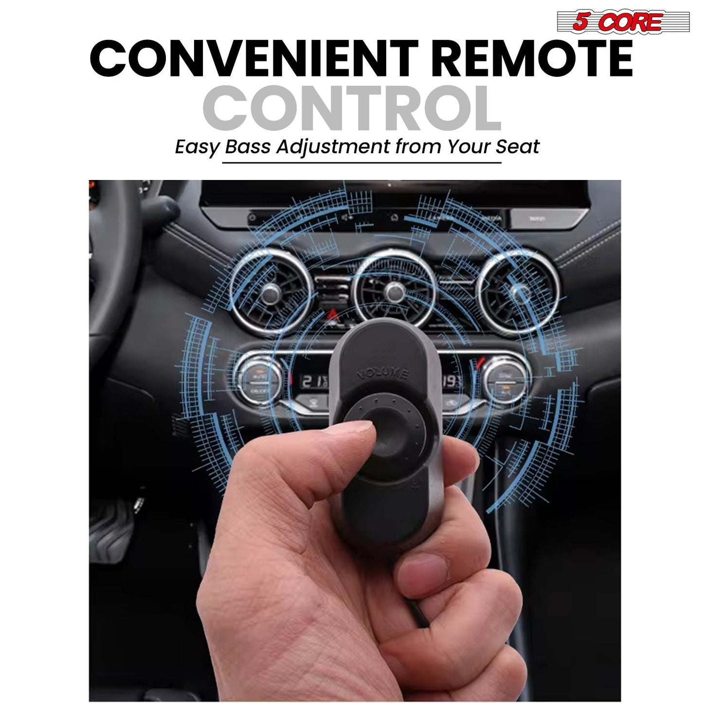 5Core 10 inch Slim Under Seat Car Audio Subwoofer 800W Built in Amplifier Sub Woofer LED Light-4