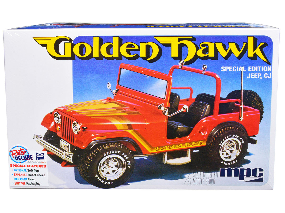 Skill 2 Model Kit 1981 Jeep CJ5 Golden Hawk 1/25 Scale Model Car by MPC-0