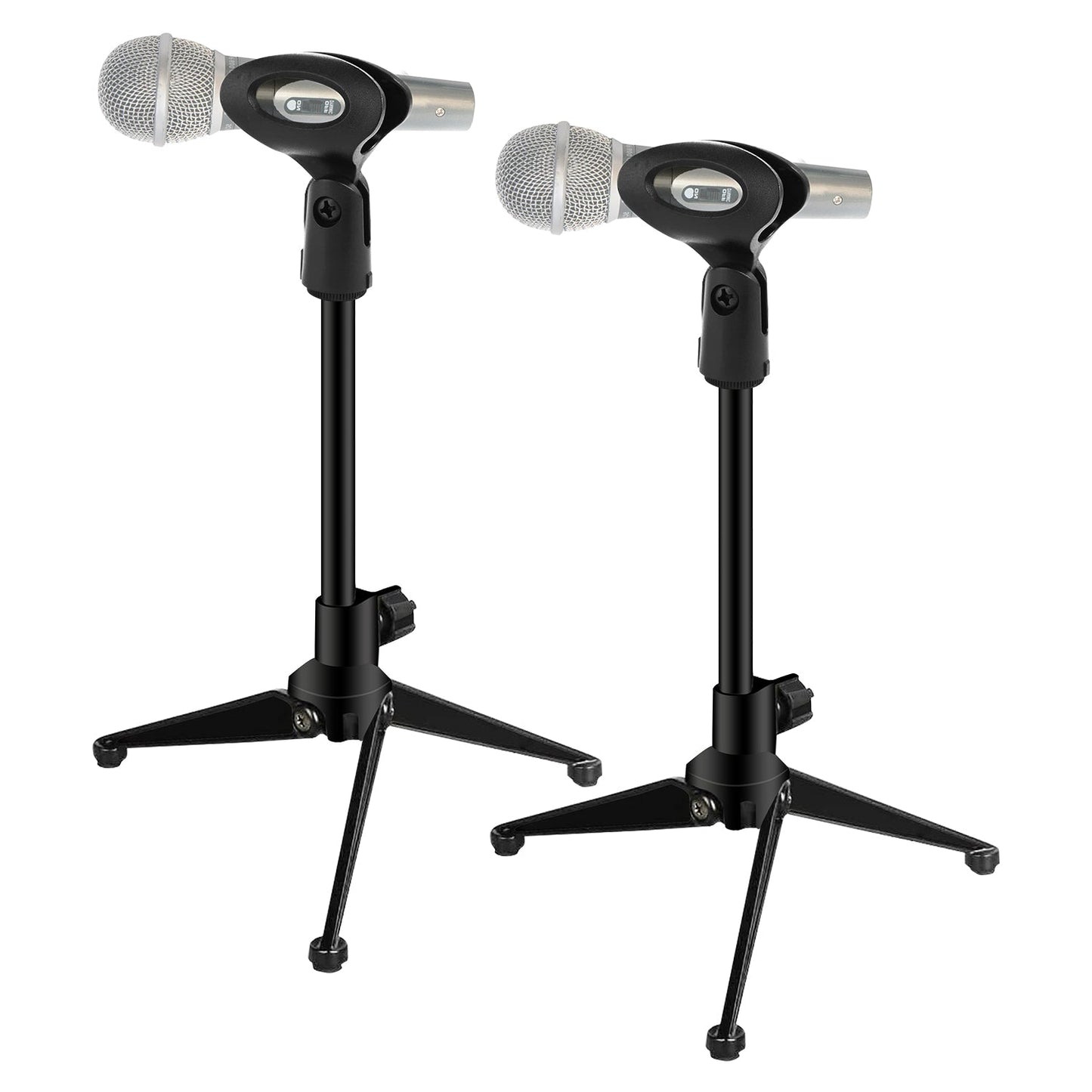 5Core Desk Mic Stand 2Pcs Adjustable Table Tripod Portable Desktop Microphone Stands Holder-0