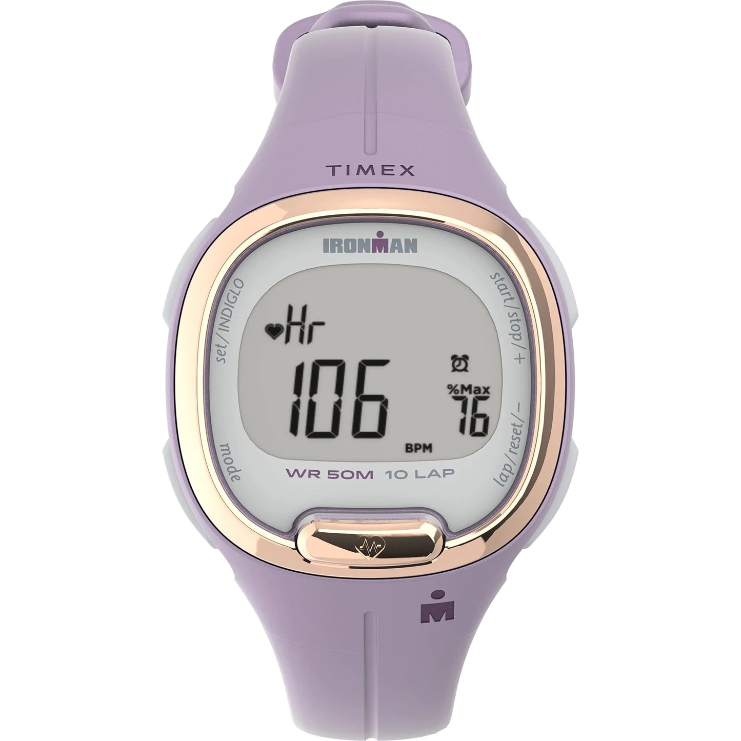 Timex Ironman Triathlon Transit+ Watch with Activity Tracking & Heart Rate 33mm – Purple with Resin Strap