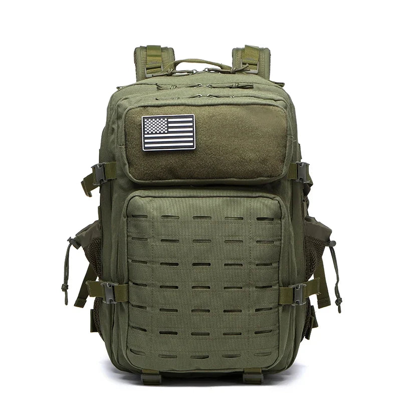 50L Waterproof Outdoor Tactical Rucksack Backpack for Trekking, Fishing, Hunting , GYM Approved as a Carry-On Up to 17'' Laptop