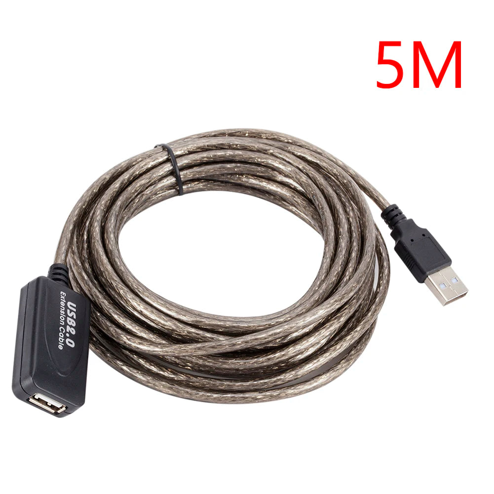 5/10/15/20m USB 2.0 Extension Cable High Speed Male To Female Active Repeater Wireless Network Card Extension Cord USB Adapter