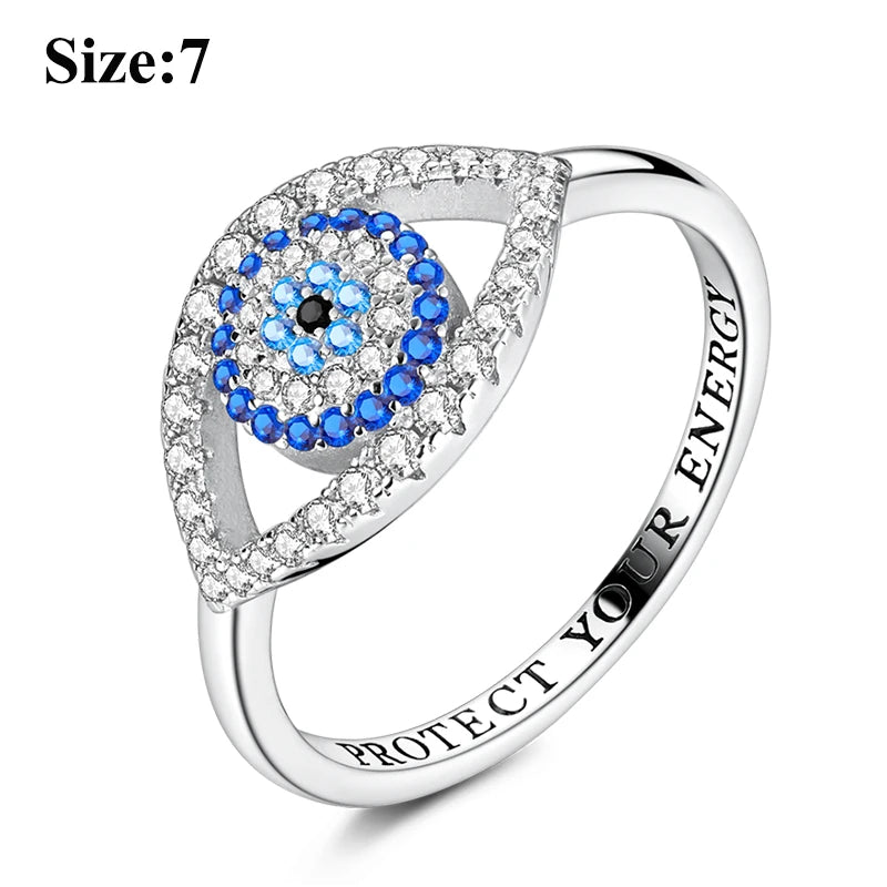 MULA Wedding Band Rings for Women Man 925 Sterling Silver Evil Eye Hand Celtic Knot Four-Leaf Clover Ring Stackable Jewelry Gift