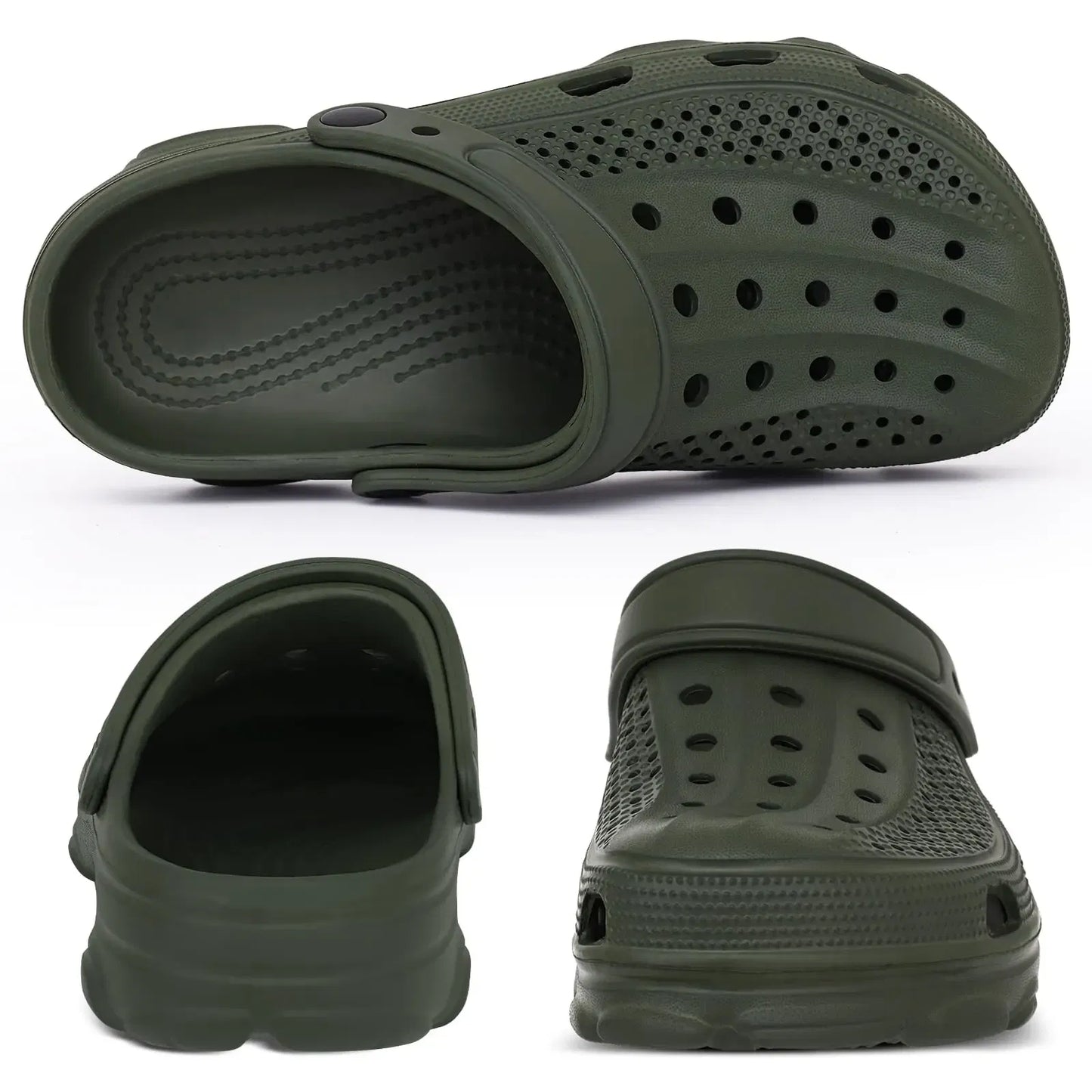 Color: Clear, Shoe Size: 40 - Smile Pop Casual Men Clogs Slippers Band Summer Slippers Outdoor Non-slip Beach Cozy Men Shoes Soft EVA Home Breathable Slippers