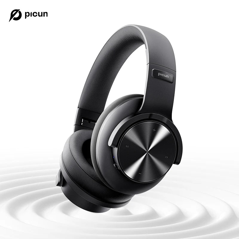 Picun B8 Bluetooth Headphones 120H Playtime Headset Wireless Bluetooth 3EQ Mode Low Latency Hands-Free Calls Over Ear Headphones