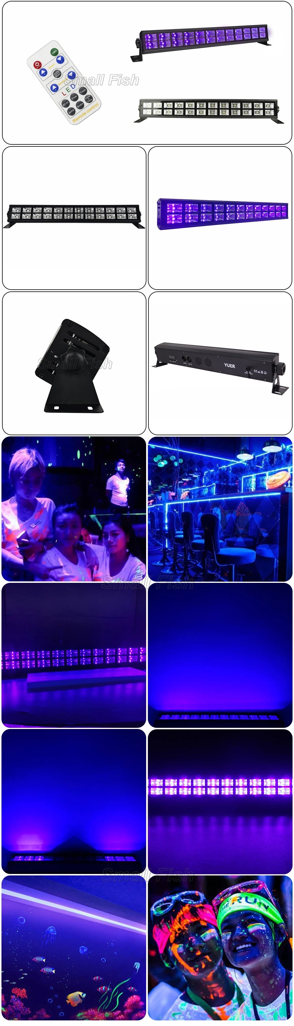 24X3W LED UV Wall Washer Lights Remote Control UV LED Strobe DJ Disco Party Bar Wash Light For Christmas Indoor Effect Lights