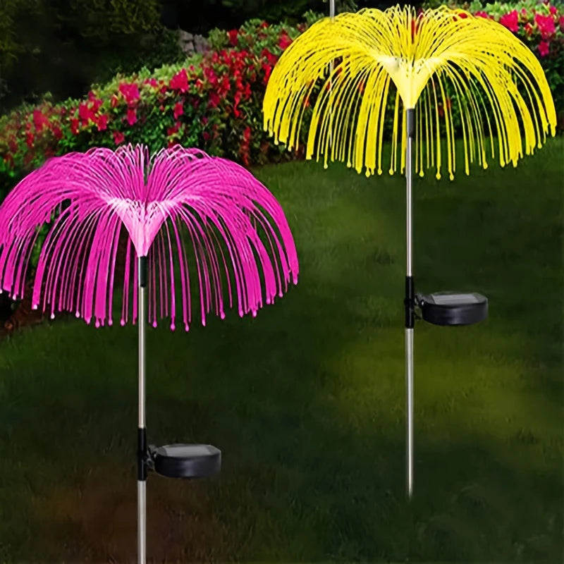 1 pack 1/2/3 Layer Solar Fountain Jellyfish Lights Christmas Tree Lights With Colorful Changing LED Halloween Decorations