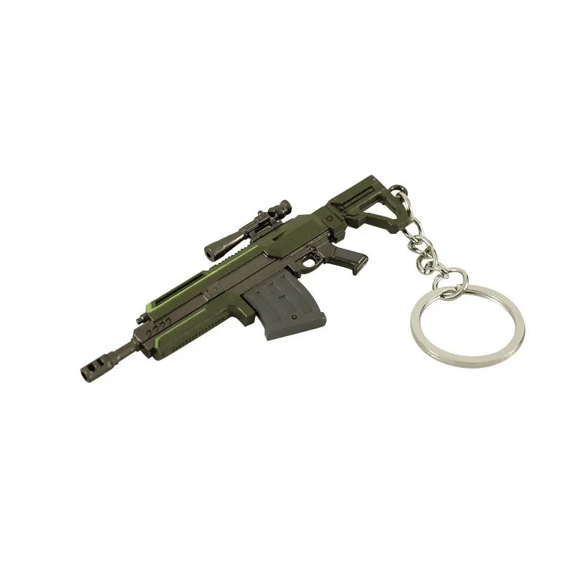Helldiver 2 Guns Series 9cm Mini R-36 Gun Keychains Alloy Model Pocket Weapon Accessories Bag Key Ring Metal Toys Gifts Boys