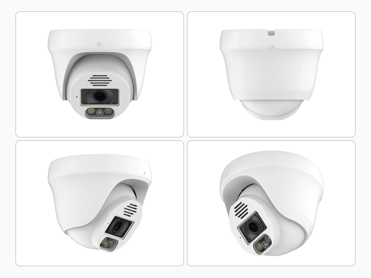 Techage UHD 4K 8MP 5MP POE IP Camera Red-Bule Light Alert Smart AI Face Detection Waterproof Color Night Vision Security Camera