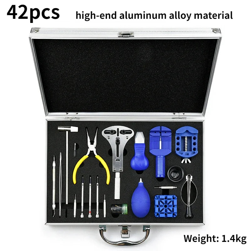 Watch Repair Tool Kit Watch Link Pin Remover Shell Opener Spring Bar Remover Clock Battery Replacement Strap Needle Set Accessor
