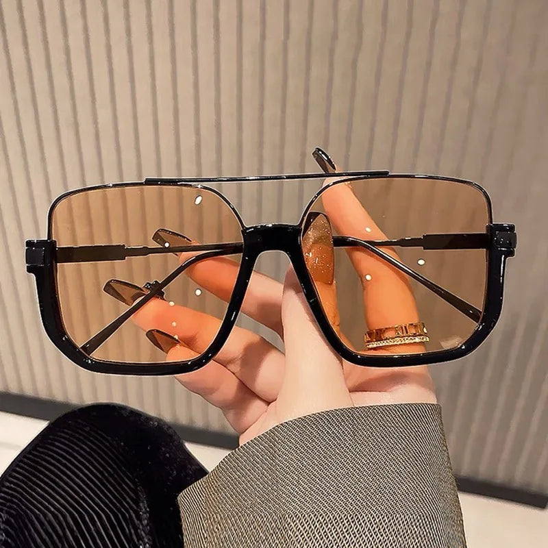 2026 New Man Woman Sun Glasses High Quality UV400 Sunglasses Unisex Double Beam Design Half-Frame Sunnies Fashion Versatile Shade