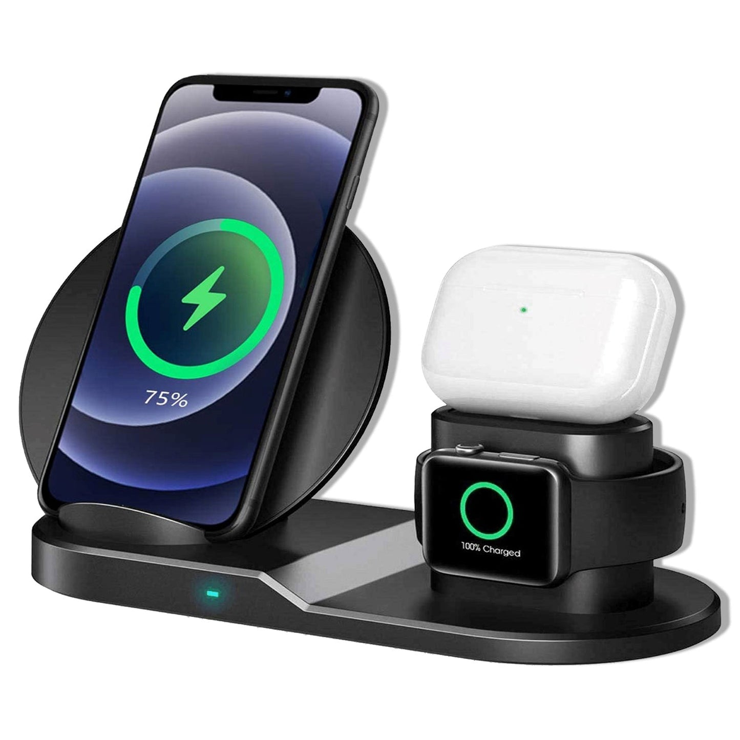 5 Core Wireless Charging Station 10W 3 in 1 Fast Phone Watch Earpod Wireless Charging Stand-0