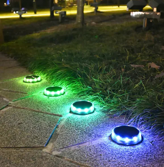 4Pack Solar Ground Lights for Outdoor Garden Decoration