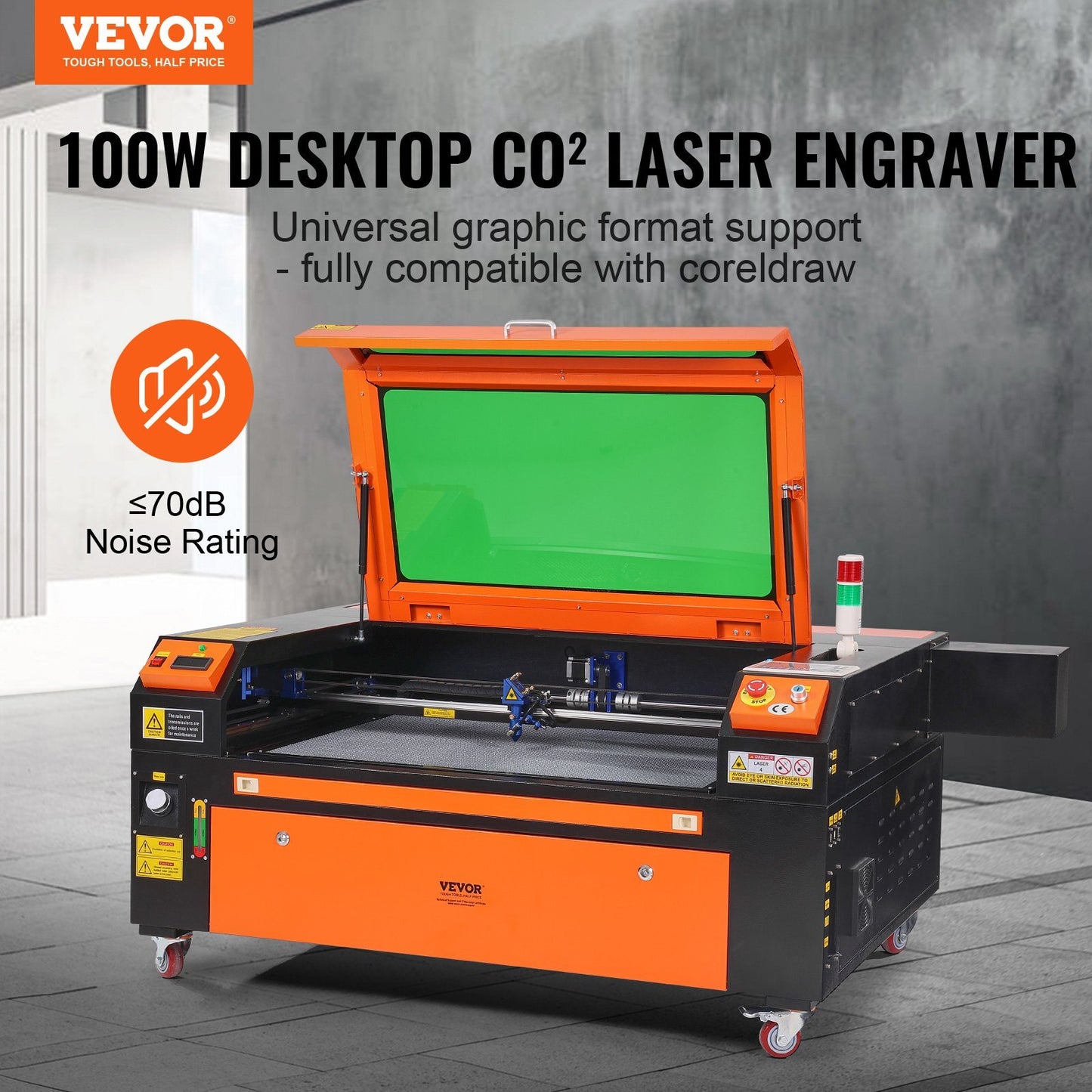 100W CO2 Laser Engraver, 24 x 35 in, 19.7 IPS Laser Cutter Machine with 2-Way Pass Air Assist, Compatible with LightBurn, CorelDRAW, AutoCAD, Windows, Mac OS, Linux, for Wood Acrylic Fabric More