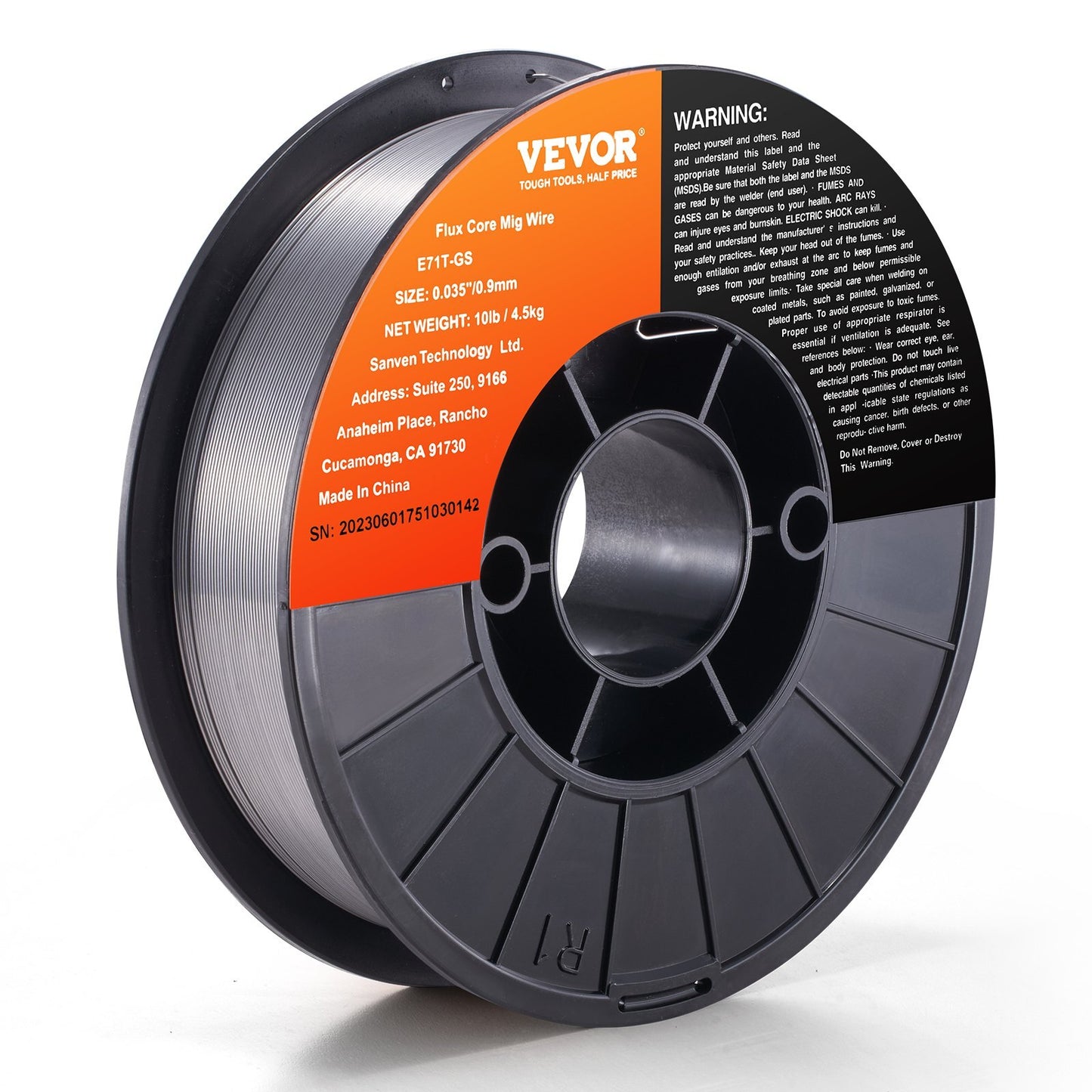 Flux Core Welding Wire, E71T-GS 0.035-inch 10LBS, Gasless Mild Steel MIG Welding Wire with Low Splatter for All Position Arc Welding and Outdoor Use - American Smart