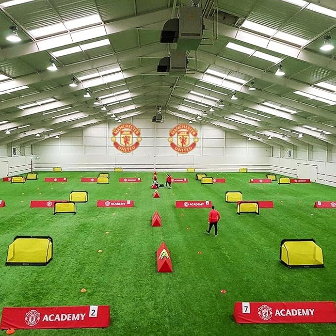 American Smart FORZA aluminum POD soccer goals, fold-away and freestanding, available in four sizes and nine colors for training and matches.
