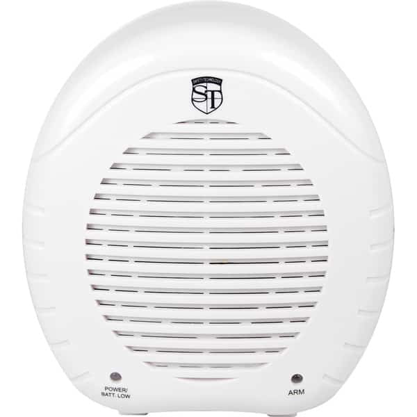 American Smart Electronic Barking Dog Alarm for home security, showing device with speaker and control buttons.