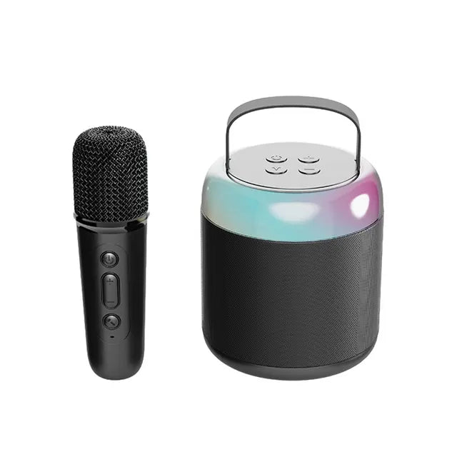Pink Y2 high-fidelity karaoke machine with microphone, lightweight and portable for immersive singing experiences by American Smart EP.