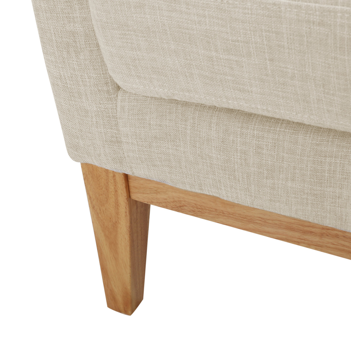American Smart KD Accent Chair with wooden legs and plush fabric upholstery, showcasing a modern, stylish design.