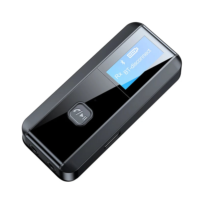 American Smart EP LCD display screen Bluetooth 5.0 audio receiver transmitter 2-in-1 adapter for computer, TV, and speakers