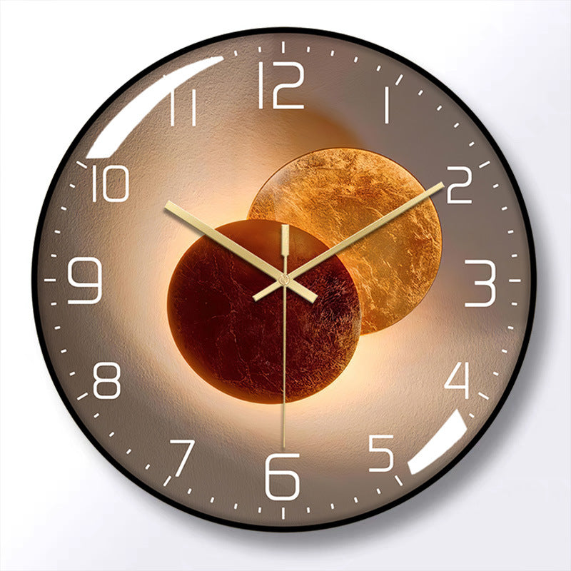 12-inch American Smart EP minimalist silent wall clock with Nordic design, ideal for living room decor, featuring quartz movement.