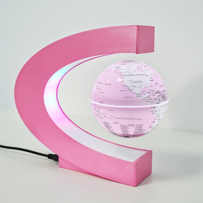 C-Shaped 3-Inch Magnetic Levitation Globe Creative Gifts For Valentine's Day Novel Home Decorations - American Smart