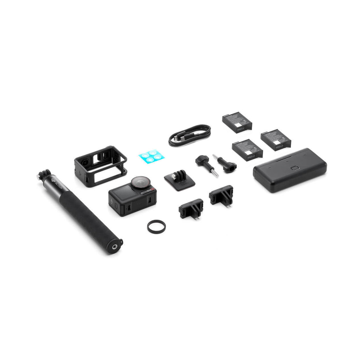 Osmo Action 5 Pro action camera by American Smart - EP, mounted on motorcycle for 4K video recording and travel photography.