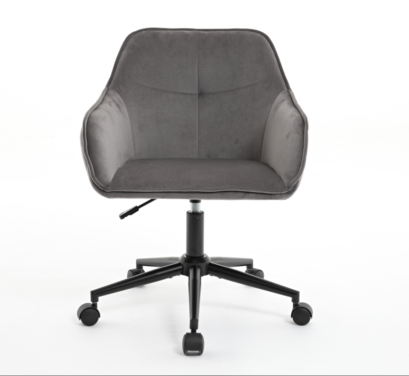 Velvet office desk chair with wheels by American Smart, modern design, suitable for home office, living room, or bedroom.