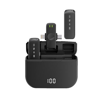 Wireless lapel microphone from American Smart-EP with noise reduction, ideal for outdoor computer live streaming.