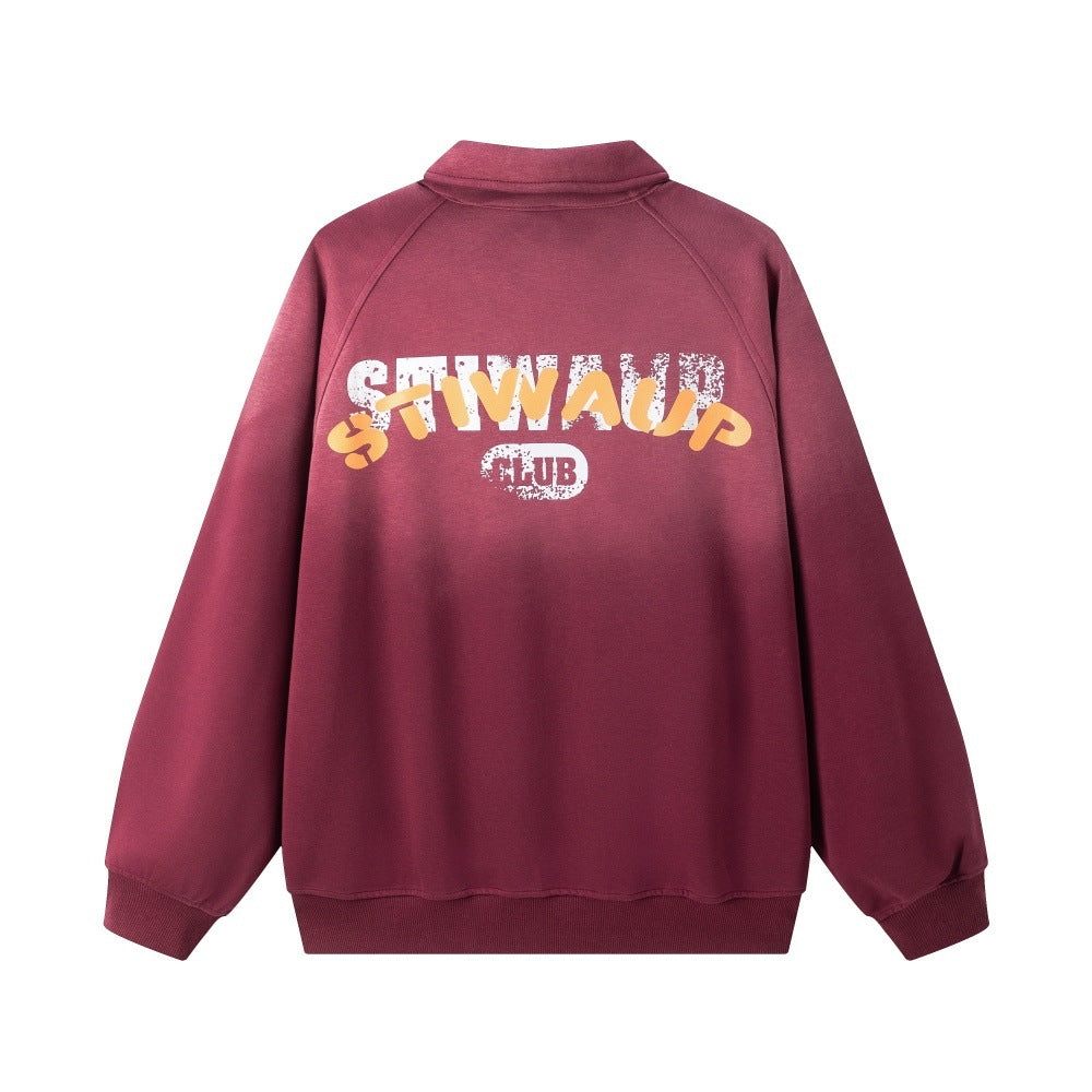American Smart - EP gradient tie dye hoodie with colorful swirling patterns, front pocket, and adjustable drawstrings.