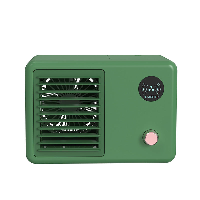 Small Spray Water Cooling Fan USB Charging Humidification Air Cooler Portable With Led Light Air Conditioning Refrigeration Electric Fan