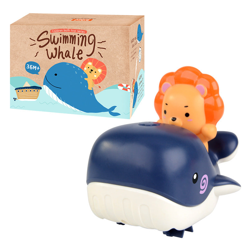 Amphibious bathing water spray clockwork toy - American Smart