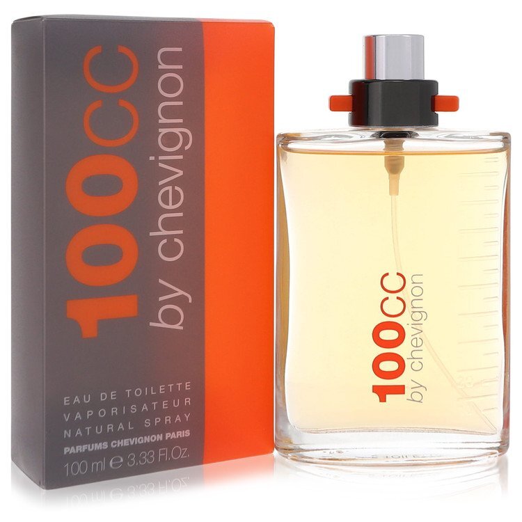 Chevignon 100cc men's Eau De Toilette spray in 3.33 oz bottle, featuring a sleek design and brand logo.
