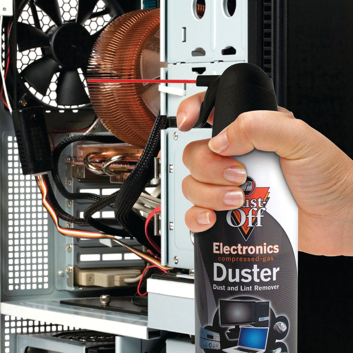 American Smart Dust-Off DPSXL3 disposable electronic dusters, three-pack, for cleaning dust from electronic devices.