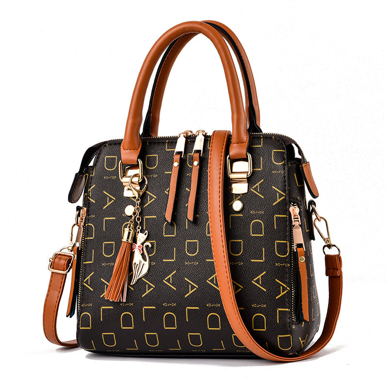American Smart Charming Letters one-shoulder messenger handbag with stylish design and spacious interior, perfect for everyday use.