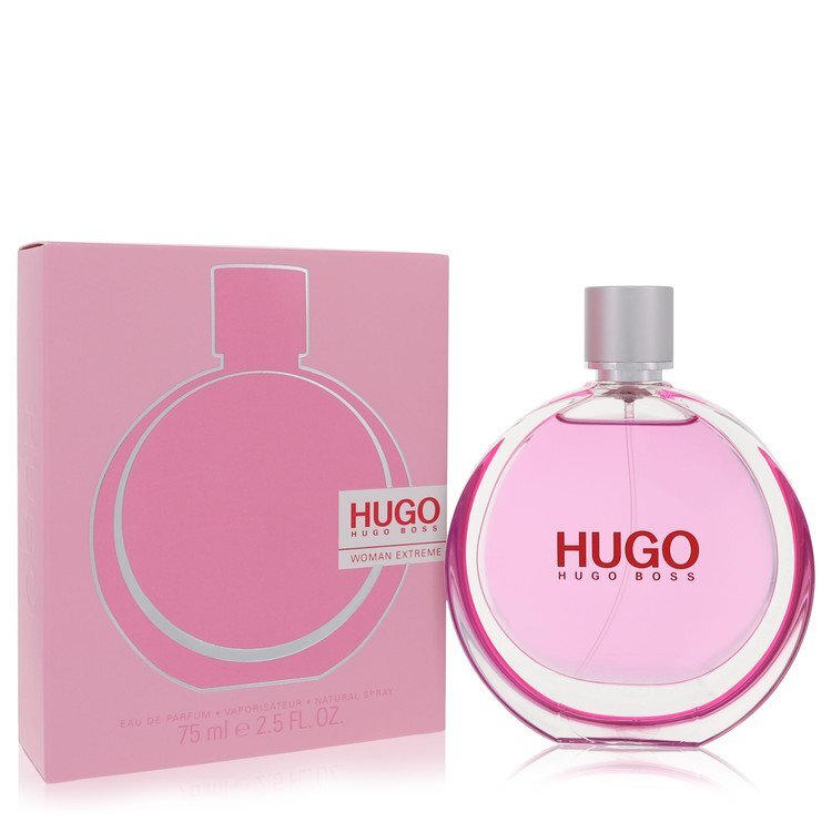 Hugo Extreme by Hugo Boss women’s Eau de Parfum spray in 2.5 oz bottle, featuring sleek design and elegant branding.