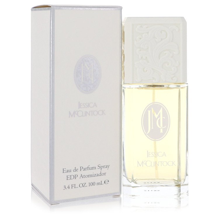Jessica McClintock Eau De Parfum spray for women, 3.4 oz bottle, elegant perfume with floral and romantic scent.