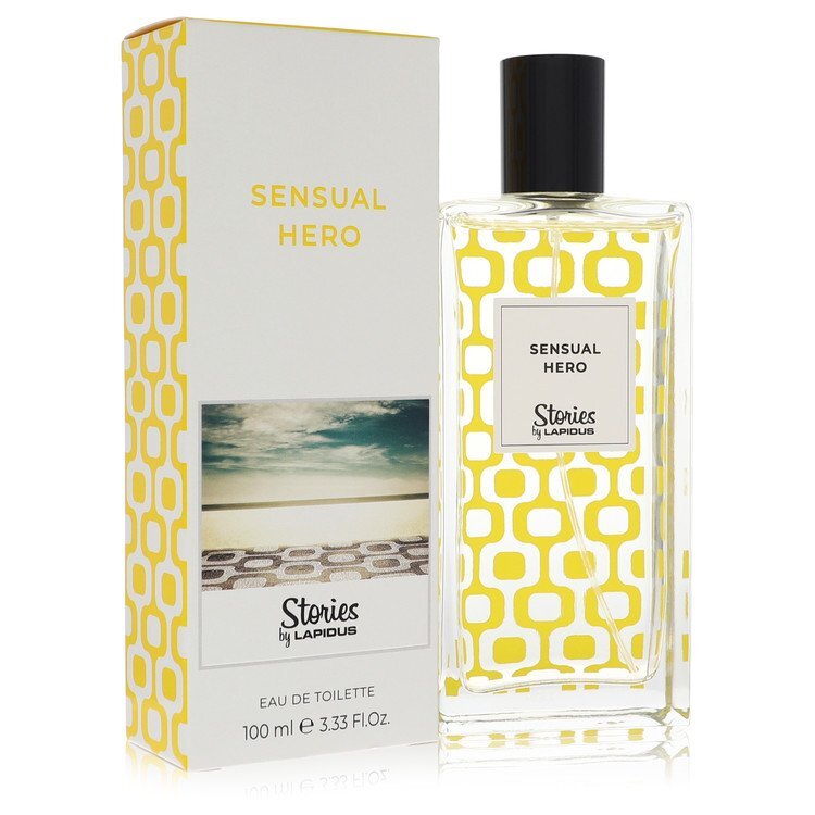 Lapidus Sensual Hero by Lapidus men's eau de toilette spray in 3.3 oz bottle, featuring a sleek design and masculine scent.