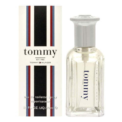 American Smart Tommy Eau De Toilette men's cologne bottle with sleek design and branding, set against a neutral background.