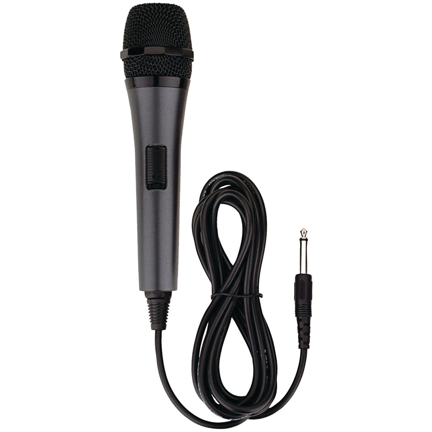 American Smart Karaoke USA M187 professional dynamic microphone for karaoke and sound amplification, shown with cable and microphone head.