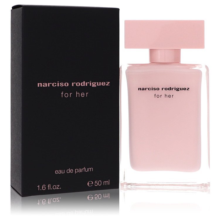 Narciso Rodriguez Eau de Parfum spray for women, 1.6 oz, featuring a sleek bottle with elegant design.