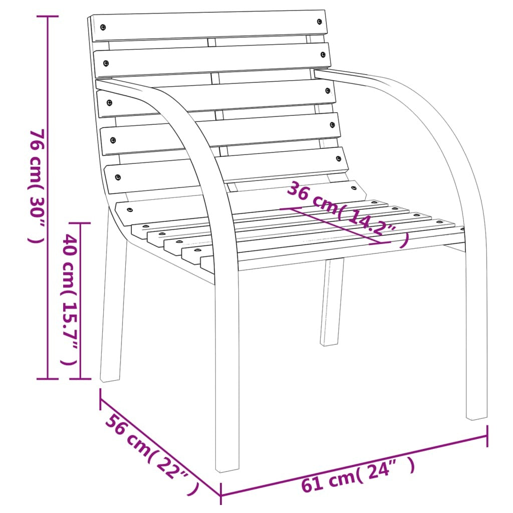 Pair of American Smart wood patio chairs for outdoor seating, featuring sturdy wooden frames and comfortable design.