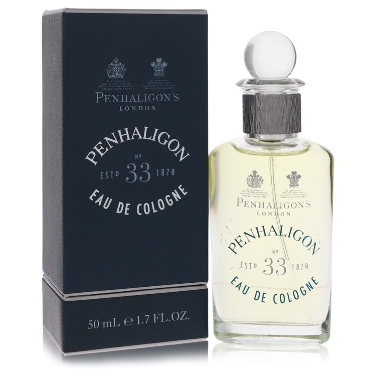 Penhaligon's No. 33 Eau de Cologne spray for men, 1.7 oz, featuring elegant bottle design and classic fragrance.