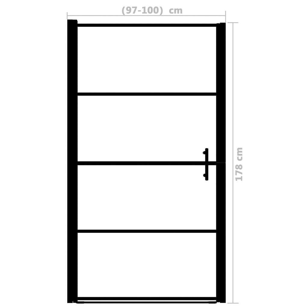 Frosted tempered glass shower door in black, 39.4x70.1 inches, American Smart WB plumbing fixture hardware and parts