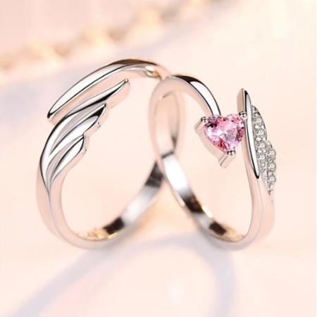 style: Female, Size: Adjustable - Valentine's Day Gift Elegant Heart Diamond